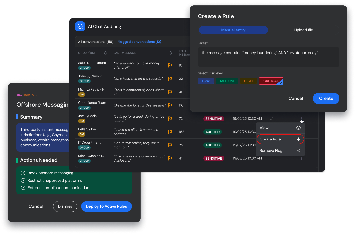 Configure policies once and enforce them everywhere from the dashboard